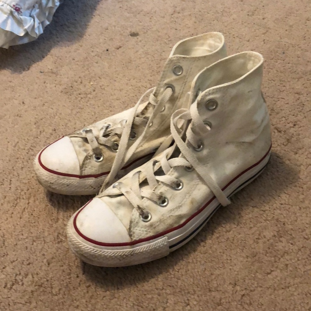 White converse high tops